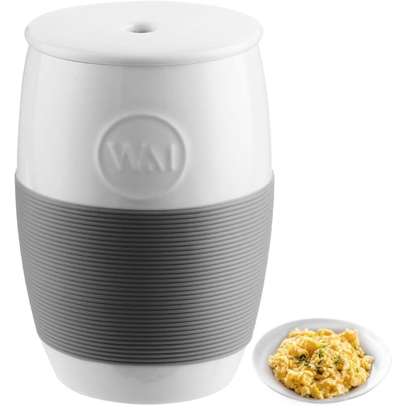 Non-Stick Ceramic Egg Cooker,Quick Scrambled Maker with Silicone Sleeve for Easy Grip and Heat Protection,Microwave Cooker Holds Up to 4 Eggs Mug Cake, Muffin, Omelet