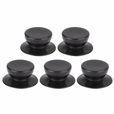 Non-Stick Cookware! Fdelink 5*Pot Lid Handle Set, 5Pcs Easy Lifting Universal Pot Lid Knob Handle Plastic Knobs Replacement Black