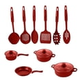 thumbnail image 1 of Non Stick Cookware Set, 13 Piece Kitchen Pot and Pan Set for Frying Soup Milk Cooking, Easy Clean Stainless Steel with Lid and Spatula, Durable Iron Material for Home Use, 1 of 6