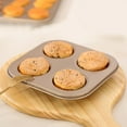 thumbnail image 1 of Non-Stick Cupcake Pan 4-Cavity Even Heat Distribution Baking Mold Mini Muffin Tray for Home Oven Baking, 1 of 4