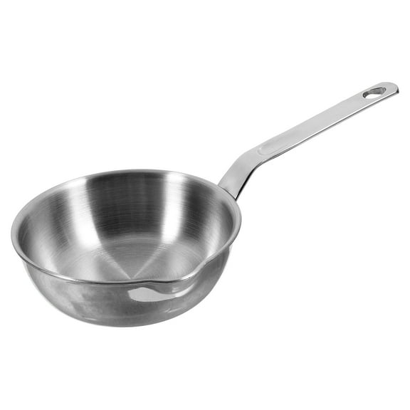 Non Stick Dumpling Frying Pan Mini Breakfast Pan Milk Warmer Wax Melting Pot with Dual Pour Spouts for Home Kitchens