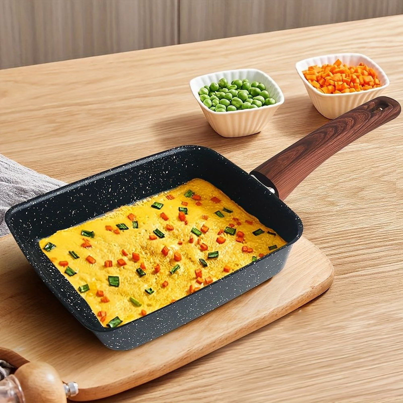 Non Stick Egg Frying Pan Nonstick Square Japanese Egg Pan induction Small Frying Pan Nonstick for Breakfast 1 Pack