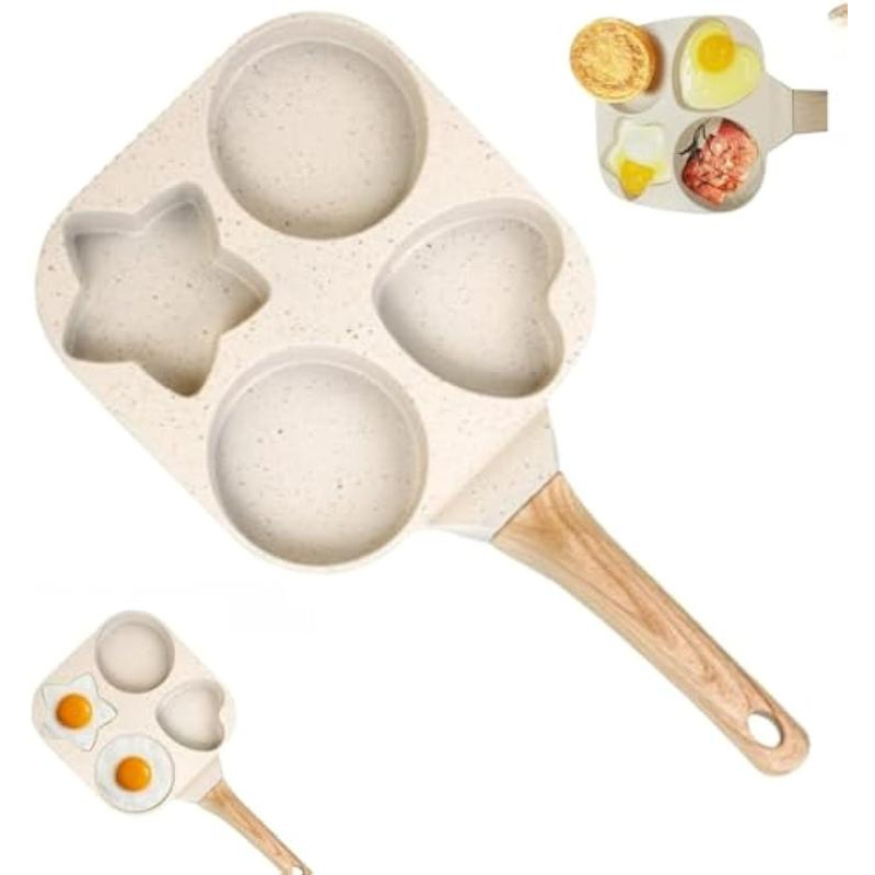 Dda Pan Non-Stick Egg & Pancake Pan – Multi-Shape Skillet with Detachable ...