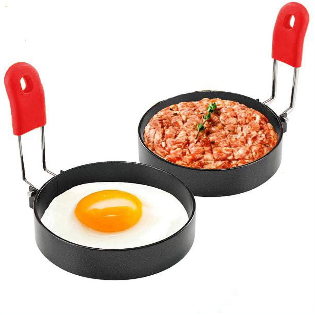 "Non Stick Egg Ring, 100 Food Grade Egg Rings Mold with Silicone