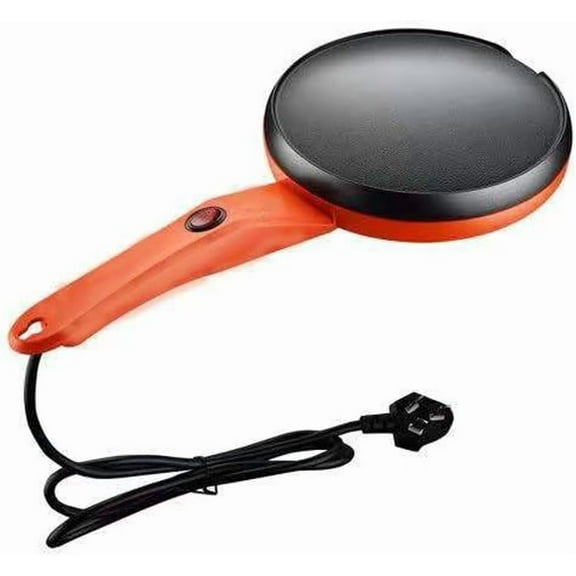Non-Stick Electric Crepes Pan - 8" Portable Versatility Griddle & Crepe Maker, Automatic Temperature Control One-Button Switch, Make Tacos, Burritos, Crepes, In 20 Seconds (Black Pan (US))