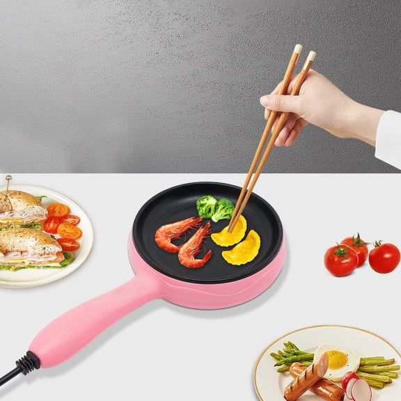 Non-Stick Electric Skillet, Electric Skillet, Pink Mini Frying Pan 15*5.5cm/5.9*2.2in