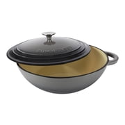 Non-Stick Enamel Cast-Iron Dutch Oven Pan/Pot 5 Quart , Gray