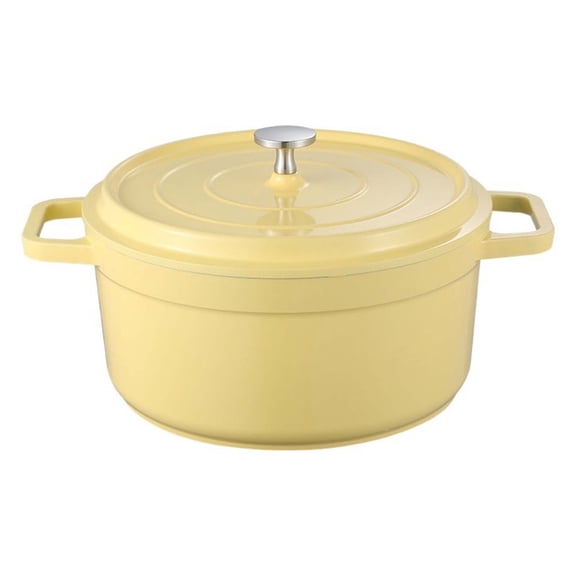 Non-Stick Enamel Dutch Oven Pot with Lid, Lightweight Ceramic Coated Stockpot for Soup, Stew, All Stovetops