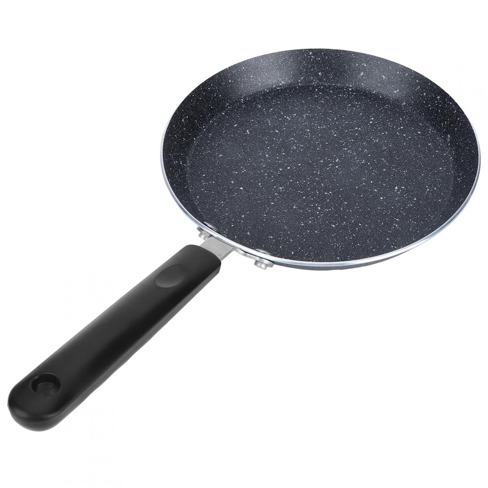 Non Stick Frying Crepe Pan with Handle, Granite Coating Flat Skillet