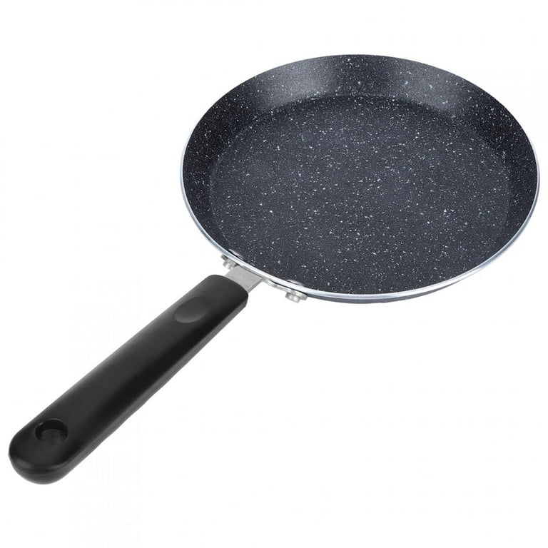 Non Stick Frying Crepe Pan with Handle, Granite Coating Flat Skillet for  Breakfast Pancake Egg Pizza, Induction Cooker Cooking Tool, 6in Small Size