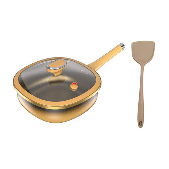 Non-Stick Frying Pan, 11.7x19.5 Inch with Pour Spout, Even Heating for All Stovetops, Ideal for Family Breakfasts and Stir-Fries