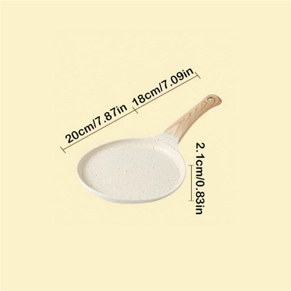 Non-Stick Frying Pan - Square Grill Pan for Pizza Crepe Pancake Egg Roll - 20x20cm Stovetop Griddle - Versatile Kitchen Cooking Pan - 1 Pan - Gray