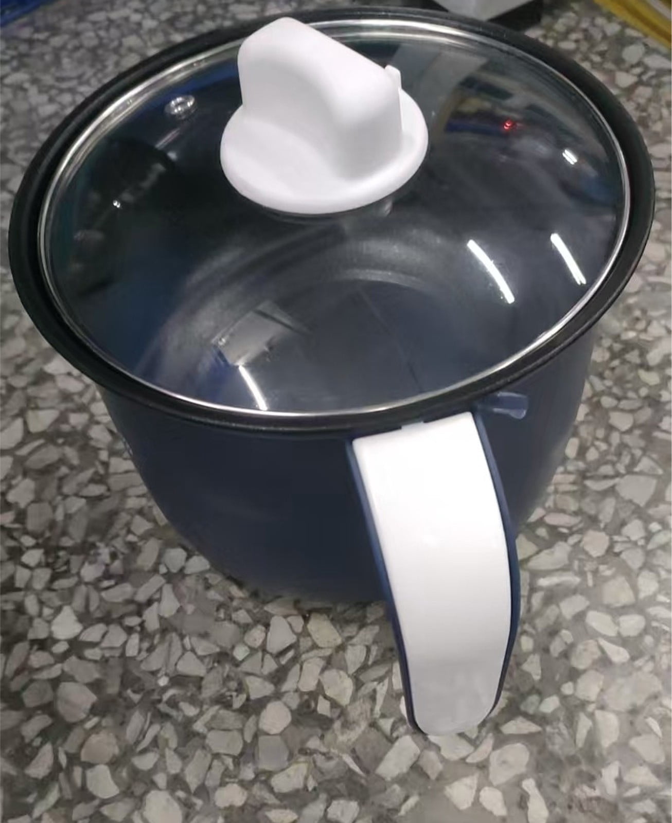 Non Stick Frying Pan with Clear Lid - 1.1 Qt Stainless Steel Multi-Purpose Pot for Cooking, Mini Hot Pot and Noodles