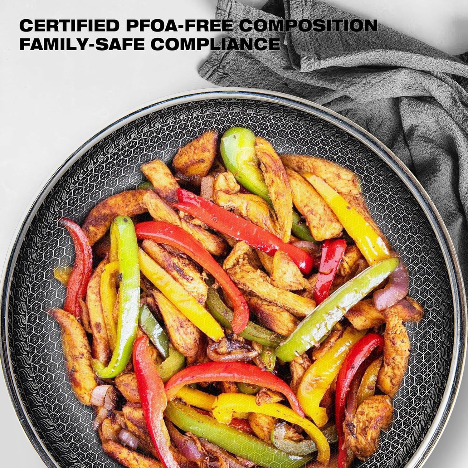 Non Stick Frying Pans 11 Inches, Induction Compatible,  & Easy Clean for Gas/Electric Stove