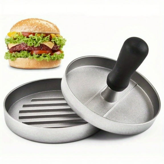 Non-Stick Hamburger Press Patty Maker Tool - Manual Meatball & Pancake Mold for Kitchen, Cooking, Camping & Parties
