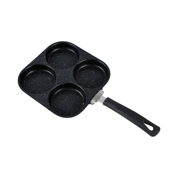 Non-Stick Household Small Pancake & Multi-Purpose Frying Pan with Four-Hole Design, Even Heat Distribution, Durable Material, Comfortable Handle