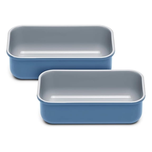 Non-Stick Loaf Pan Duo - 1 lb Ceramic Bread Pan - Non-Toxic Bakeware - For Pound Cakes, Banana Bread & More - Slate
