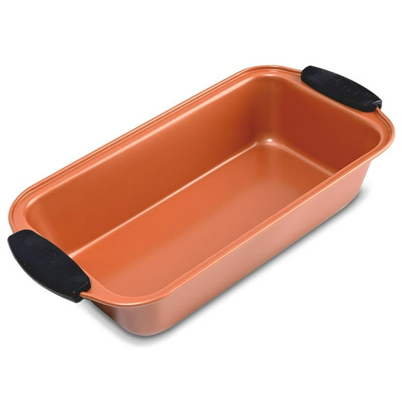 Non-Stick Loaf Pan - Flexible Nonstick Carbon Steel with Blue Silicone Handles, Compatible with Models: NCSBS54S, NCSBS52S (Copper)