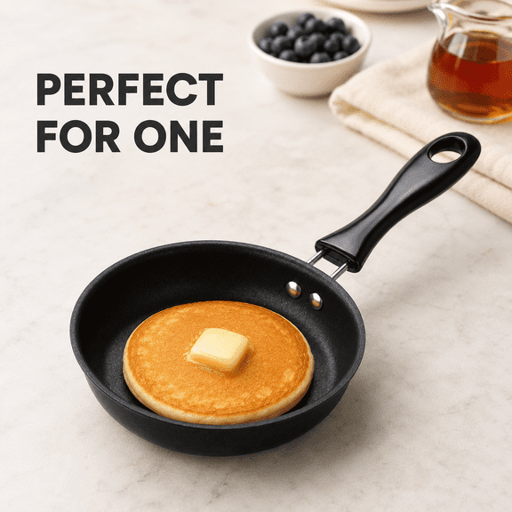 Non-Stick Mini Frying Pan, Small Black Skillet for Pancakes, Omelets & Breakfast, Compact Cookware for Home Kitchen, Easy Clean Non-Stick Surface, Lightweight Mini Pan for Daily Cooking, 4.72in/12cm