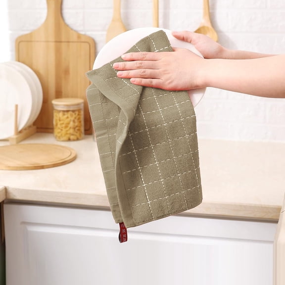 Non Stick Oil Lint Free Kitchen Dish Cloths Absorbent Towels Scouring
