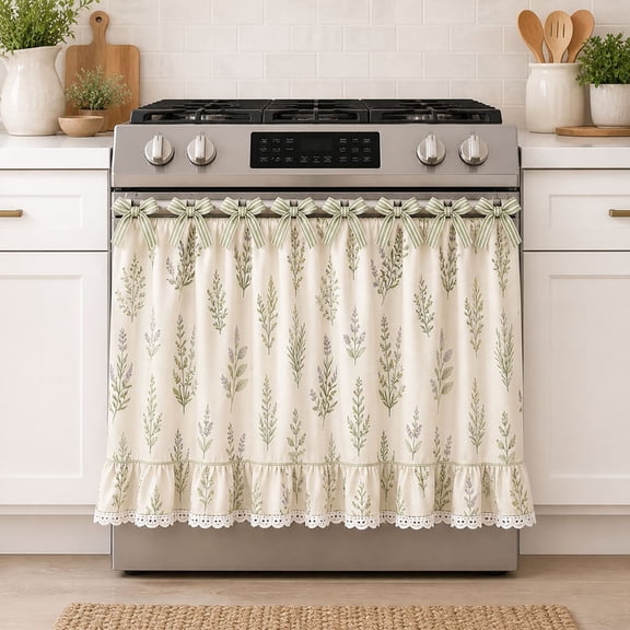 Non Stick Oven Skirt - Washable Heat Resistant Oven Rack Cover for Kitchen Baking, Reusable Oven Guard Liner Prevents Grease and Stains - Light Gray