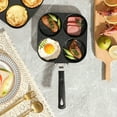thumbnail image 1 of Non-Stick Pan, Four-Hole Pancake Pan for Burgers, Premium Iron Griddle with Even Heat Distribution Quick Breakfast Maker Easy Clean, 1 of 4