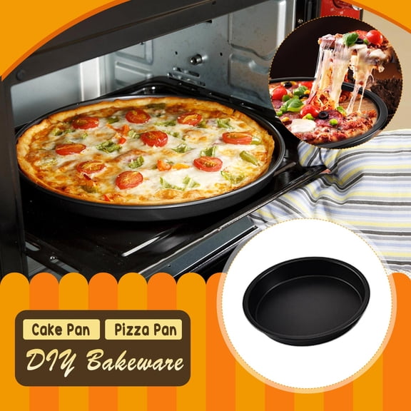 Non-Stick Pan for Baking and Cooking Round Pan for Pizza and Cake Kitchen for DIY Baking Nonstick Coating Easy Release Seamless Cleaning