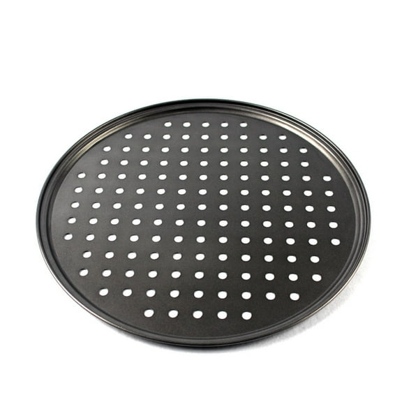 Non-Stick Pizza Pan, Round Baking Sheet for Oven Nonstick Carbon Steel Black Pizza Tray Bakeware for Home Restaurant Kitchen Cooking Baking,Easy Clean & Oven Safe