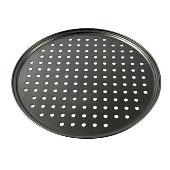 Non Stick Pizza Pan for Home DIY High Temperature Resistant and Easy to Clean Carbon Steel Pan with Perforated Holes