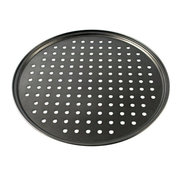 Non Stick Pizza Pan for Home DIY High Temperature Resistant and Easy to Clean Carbon Steel Pan with Perforated Holes