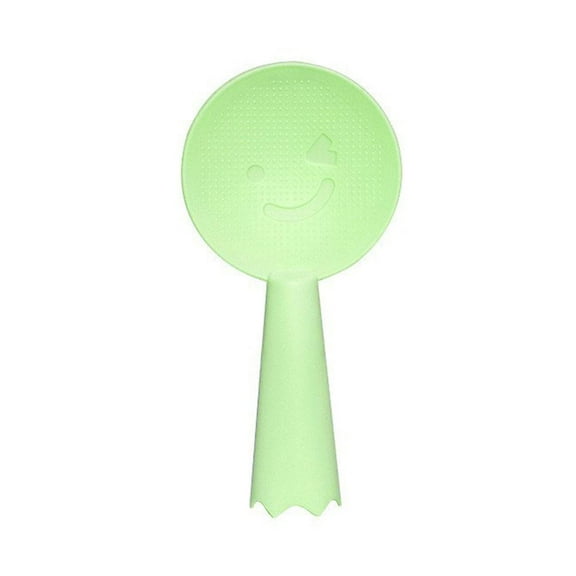 Non-Stick Plastic Rice Spoon Cute Smile Face Design for Kitchen Cooking