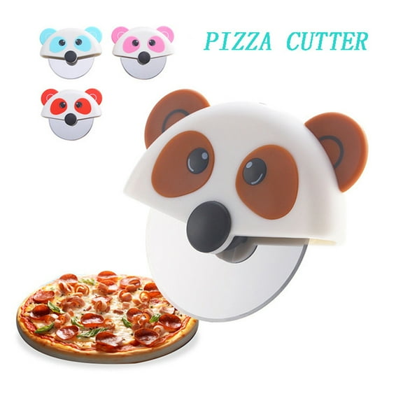 Non-Stick Plastic Roller Pizza Cutter with Safety Blade for Easy Slicing, Perfect for Family Pizza Nights and Safe Kitchen Use with Kids | Brown KTFgvq