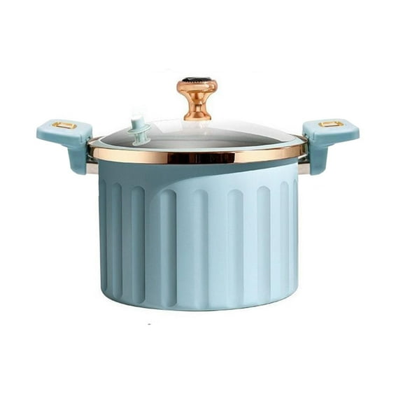 Non-Stick Pressure Cooker 8L Large Capacity Soup Pot - Fine Iron Induction Cooker Compatible Cooking Pot for Stewing Boiling Steaming Braising - Multipurpose Pressure Pot with Locking Lid