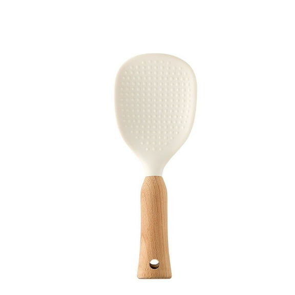 Non-Stick Rice Spoon, Large Rice Spatula, Household Cooking Utensil, Ergonomic Wooden Handle, Easy to Clean Kitchen Tool