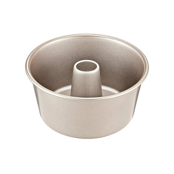 Non-Stick Round Cake Mould with Solid Bottom and Chimney Design, Durable Metal Baking Mold for Bread and Cakes, Easy Release and Clean, Versatile for Home Baking
