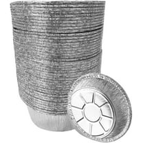 Non-Stick Round Disposable Air Fryer Aluminum Foil Liners 50PCS, Oil-Proof Aluminum Foil Tin Box Also for Steamer Basket Instant Pot Oven & Grill (8 Inch)