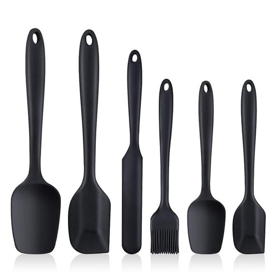 Non-Stick Silicone 10.4-Inch Paddle Scraper Kitchen Spatula, 6-Count