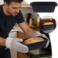 thumbnail image 1 of Non-Stick Silicone Bread Loaf Pan Oven Safe Bakeware For Baking Cake Bread Meatloaf And Lasagna(Black-7.7X3.7In), 1 of 6