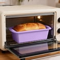 thumbnail image 1 of Non-Stick Silicone Bread Loaf Pan Oven Safe Bakeware For Baking Cake Bread Meatloaf And Lasagna(Purple-7.7X3.7In), 1 of 6
