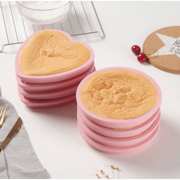Non-Stick Silicone Cake Bakeware Mold - Layer Cake Pan Set for Rainbow Cake Pizza Vegetable Pancakes