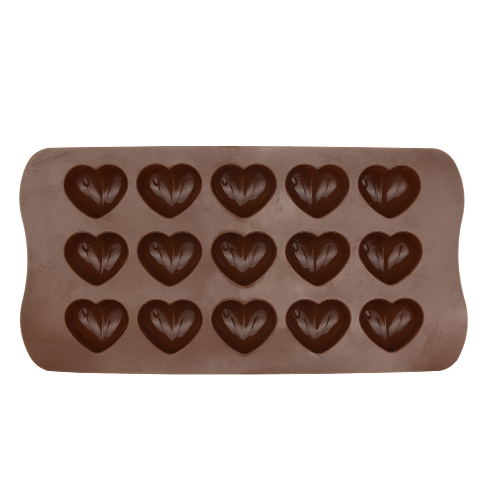Non Stick Silicone Chocolate Mold Love Heart Shaped Jelly Ice Fondant Sugar Tool - image 1 of 3