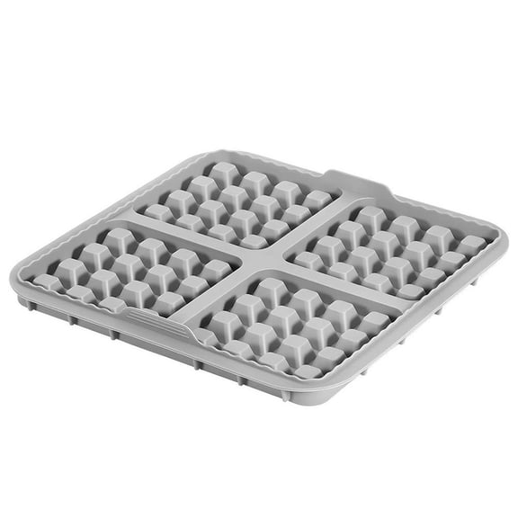 Non-Stick Silicone Coating Baking Plates Waffle Molds Pan, Silicone Waffle Plates Molds, Multifunctional Silicones Baking Tools for Quick Family Breakfasts and Preparing Portions - Gray