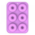 thumbnail image 1 of Non-Stick Silicone Donut Mold, Bagel Doughnuts Pan for Baking in Clearance, Tray Measures 10x7 Inches, 1 of 8