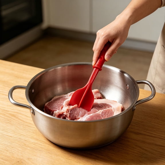 Non Stick Silicone Ground Meat Masher Meat Chopper with Handle
