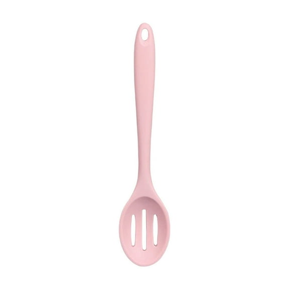 Non-Stick All Silicone Slotted Deep Spoon Kitchen Utensil for Scooping and Serving – Heat-Resistant, Dishwasher Safe & BPA Free - Small Slotted Spoons for Straining Oil, Juices