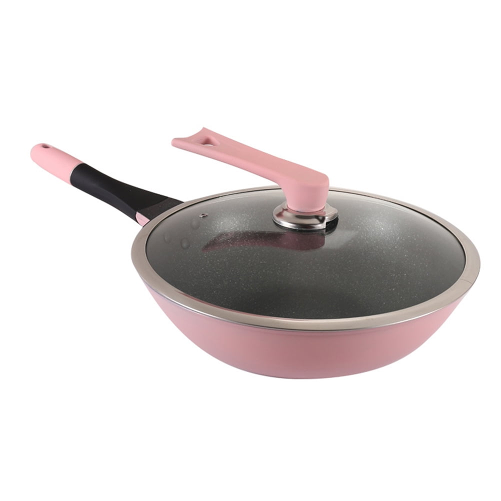 Non Stick Skillet Induction Griddle Pan Pot Nonstick Stir Fry with Lid