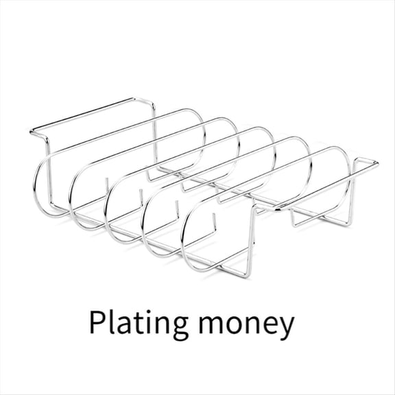 Non-Stick Stainless Steel Rib Rack for Grilling, Holds 4 Rib Racks for Grilling Grill Racks Silver