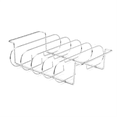 thumbnail image 1 of Non-Stick Stainless Steel Rib Rack for Grilling, Holds 4 Rib Racks for Grilling Grill Racks Silver, 1 of 7