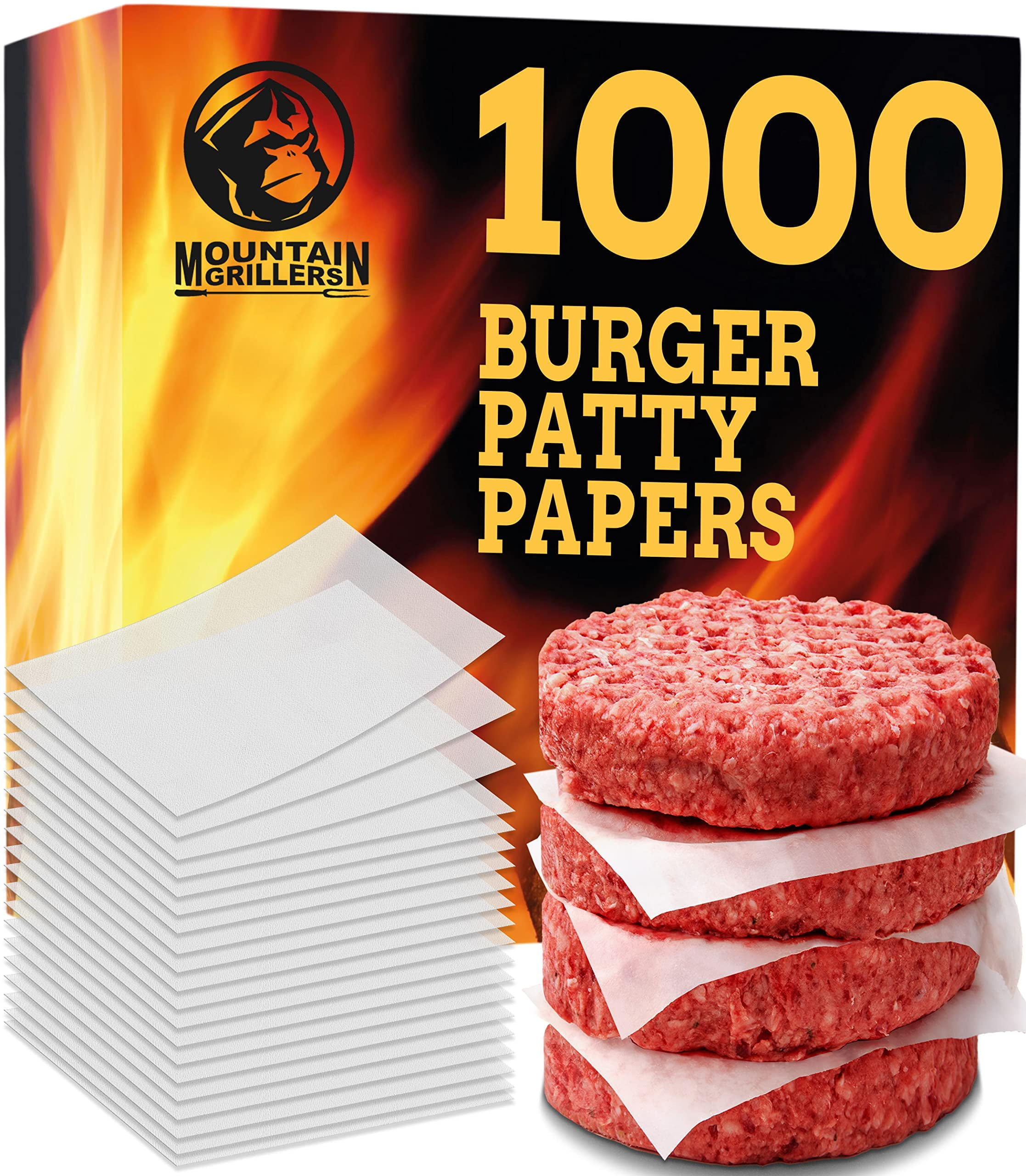Square Wax Paper Sheets - Hamburger Patty Paper Squares (1000 Sheets)