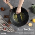 thumbnail image 1 of Non Stick Wok with Lid 12''/5.3QT  Cookware, Induction Compatible All Stovetop Wok Pan, 1 of 6